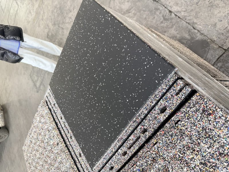 commercial gym interior with EPDM flooring